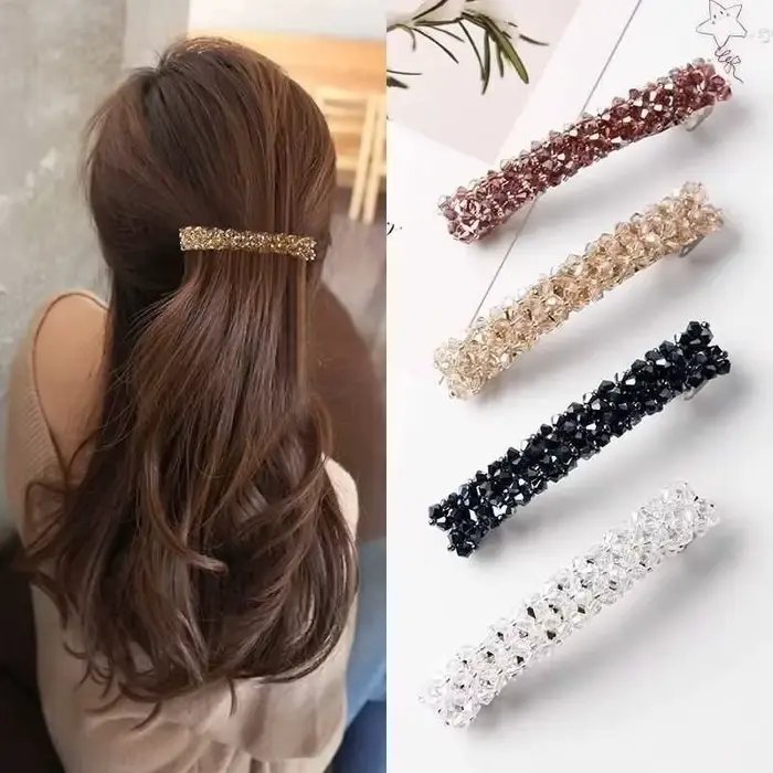 Pinces à cheveux de printemps en cristal, épingles, perles faites à la main, Barrettes pour femmes e