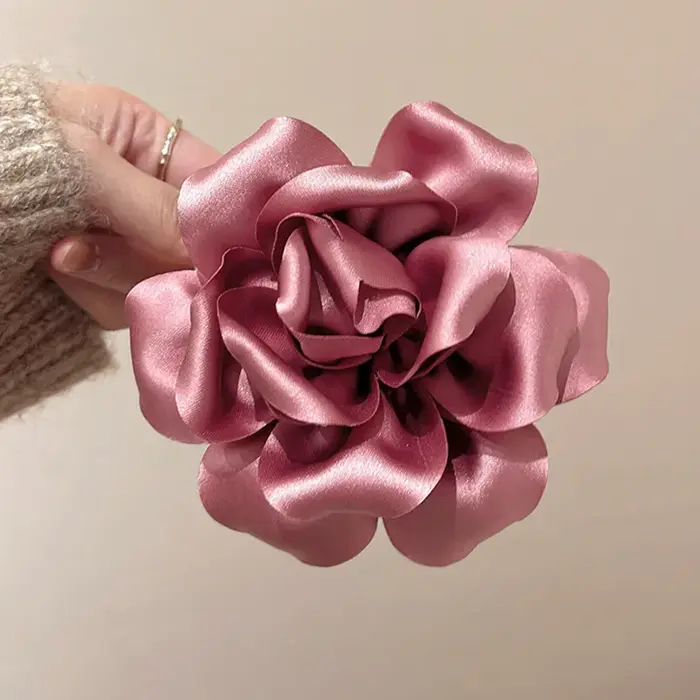 Pince à cheveux en forme de rose pour femme, élégante et raffinée, grande pince requin, accessoires 