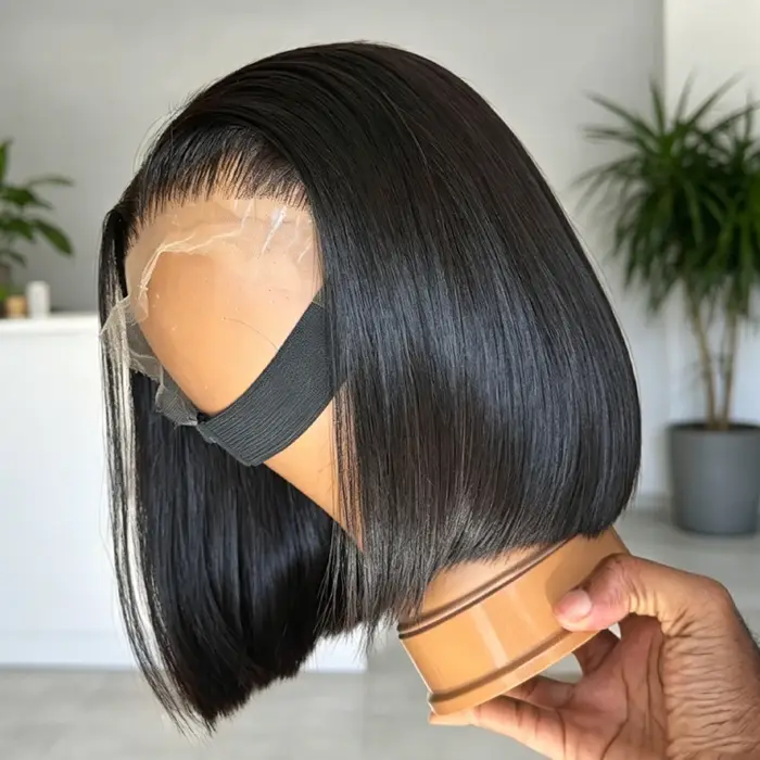 Perruques de cheveux humains lisses et raides 13x4 13x6 Lace Front, perruque courte bob bon marché, 