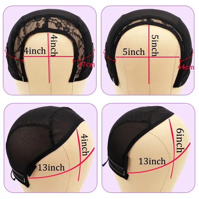 Bonnet de perruque avec bande de maintien réglable pour perruques Lace Front