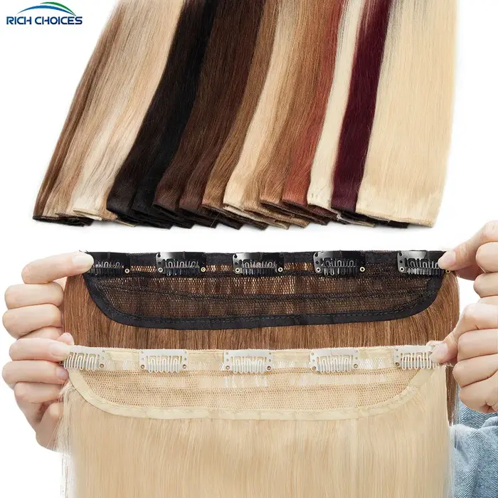 Extensions de cheveux humains à clipser pour femmes