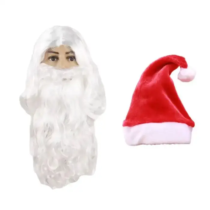 Perruque et accessoires de barbe de Cosplay du père noël