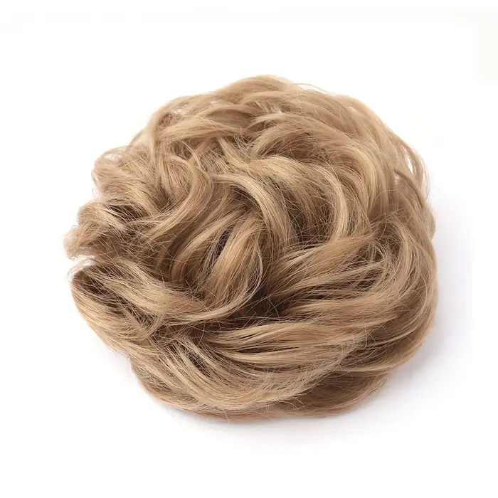 Grand Chignon désordre morceau de cheveux ondulés bouclés chouchous synthétique