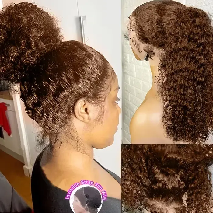Perruque Invisible à Bandeau 360 Full HD en Dentelle Sans Colle