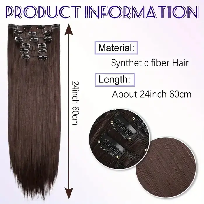 Extensions capillaires synthétiques longues et lisses