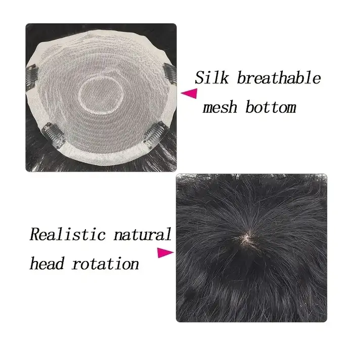 Perruque de cheveux courts bouclés pour hommes