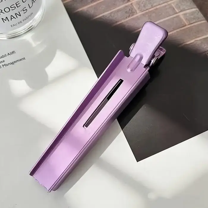 Pince à cheveux professionnelle en aluminium à bec de canard