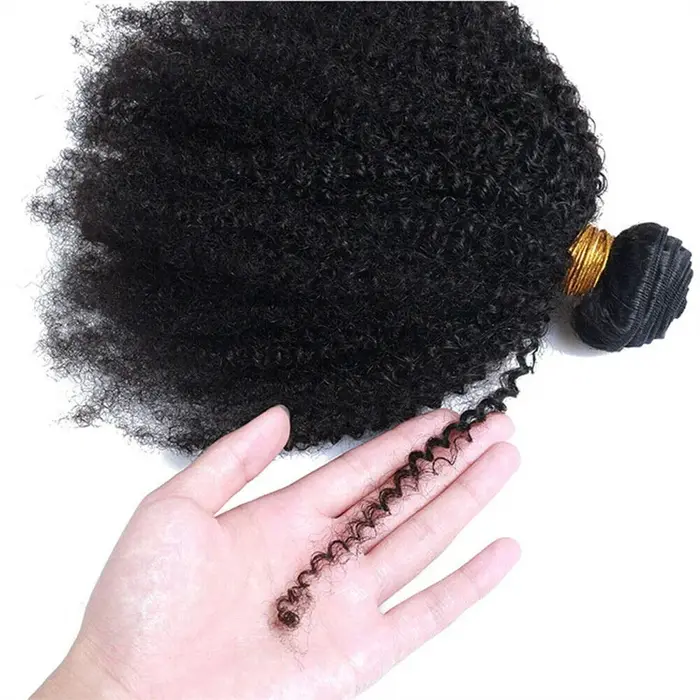 Extensions de cheveux humains brésiliens vierges bouclés afro