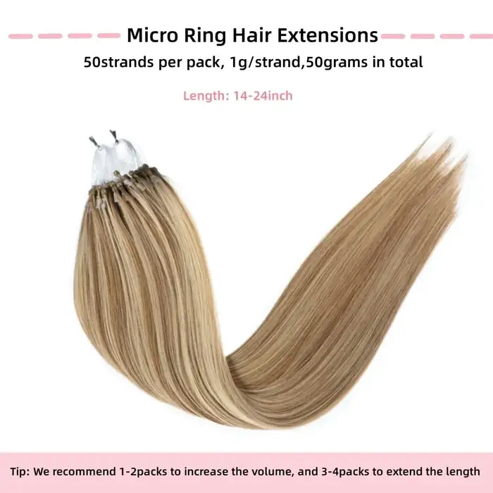Extensions de cheveux à micro-boucles