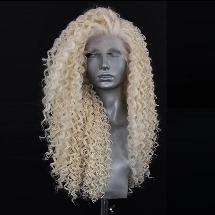 Bernardo 613 perruques blondes pour femmes perruque avant en dentelle synthétique crépus bouclés