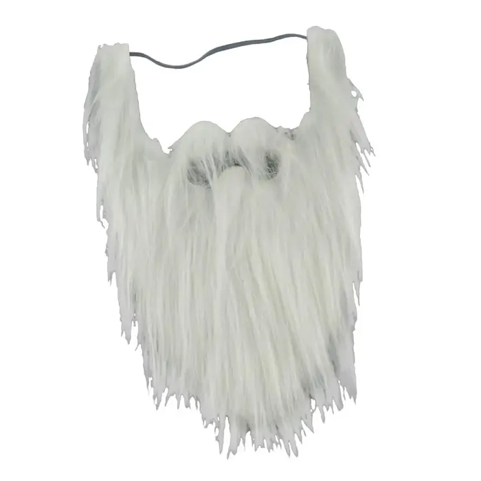 Fausse Barbe du Père Noël avec Corde artificiel astique, Faux Cheveux du Visage pour Spectacle sur S