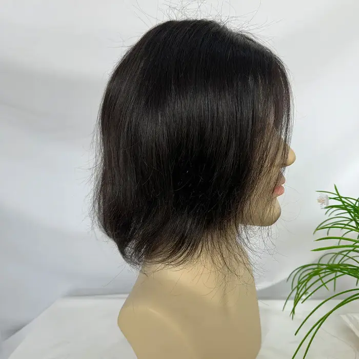 Perruque indienne en cheveux humains pour hommes