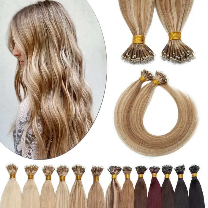 Extensions de cheveux Nano Ring 100% cheveux humains