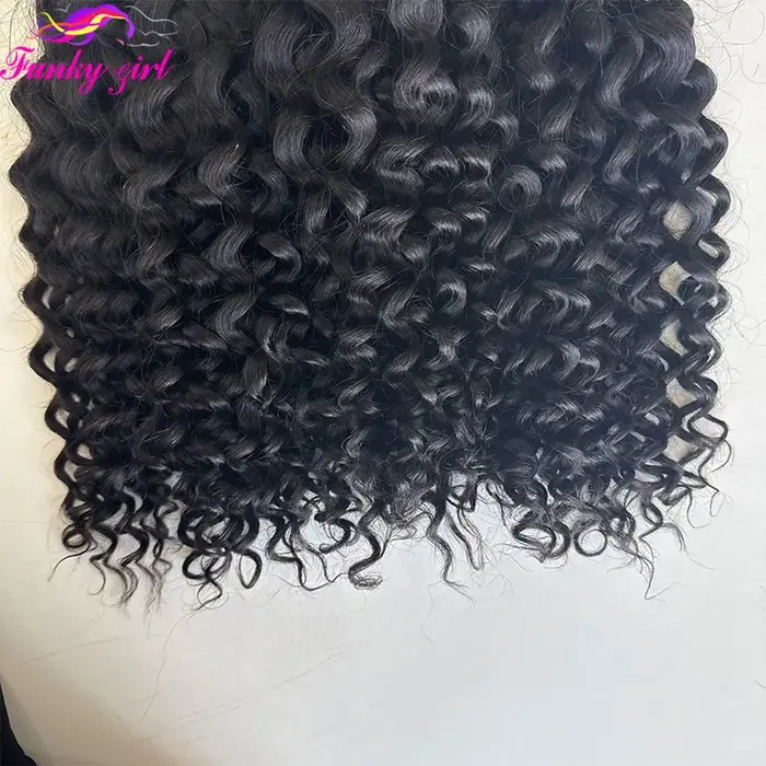 12A vague d'eau en vrac cheveux humains paquets complets naturel noir brésilien