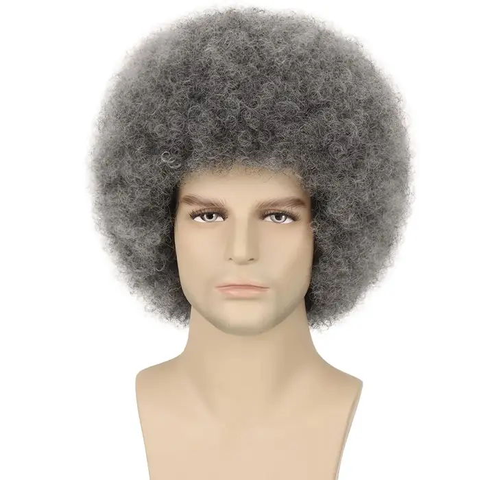 Perruque Afro synthétique pour hommes pour costumes des années 70 et 80