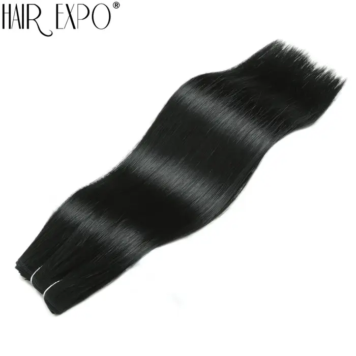 Extensions de cheveux synthétiques lisses de 18 pouces
