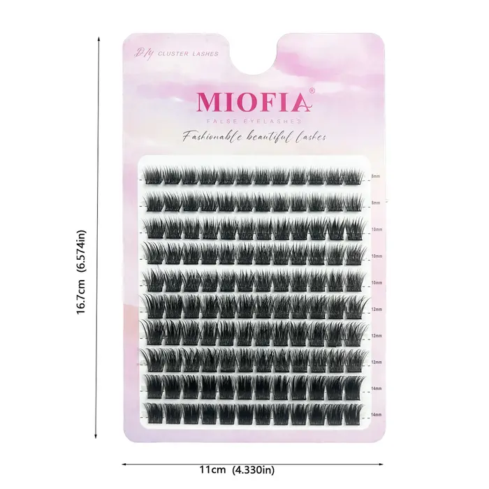 120 grappes de cils individuels D Curl 8-14mm plateau mixte Extension