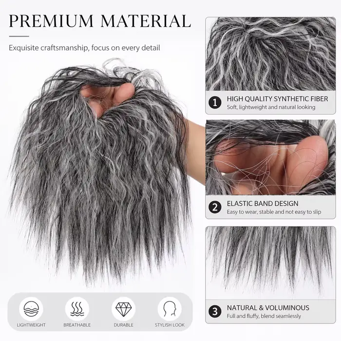 Synthetic wool curly short