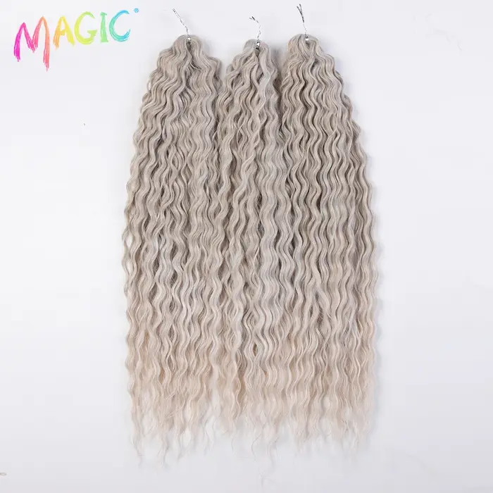 Magique Ariel Curl cheveux vague d'eau torsion Crochet cheveux synthétique tresse cheveux Ombre Blon