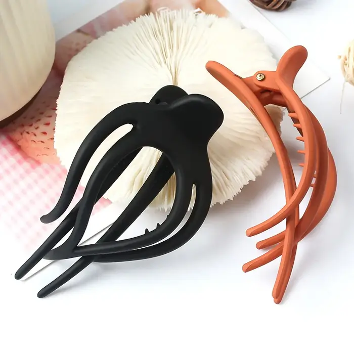 Femmes Grandes Pinces À Cheveux Pince Fleur Acrylique En Plastique Canard Griffe Barrette Filles Épingle