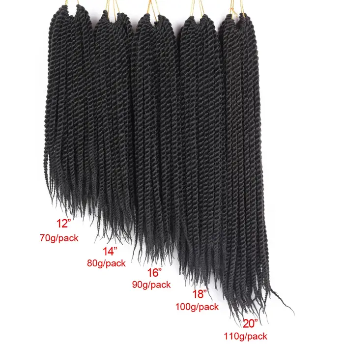 TOMO Extensions de cheveux au Crochet 22 brins 12 "14" 16 "18" 20 "22" tresses au