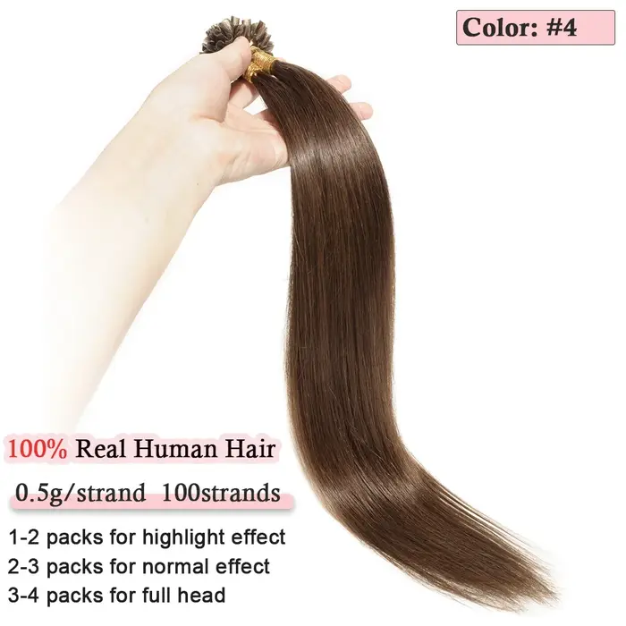 Extensions de cheveux en U