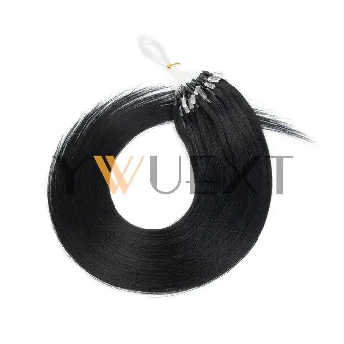 Micro boucle anneau Extensions de cheveux humains 12 "-20" naturel noir brun blond lien cheveux 50pc