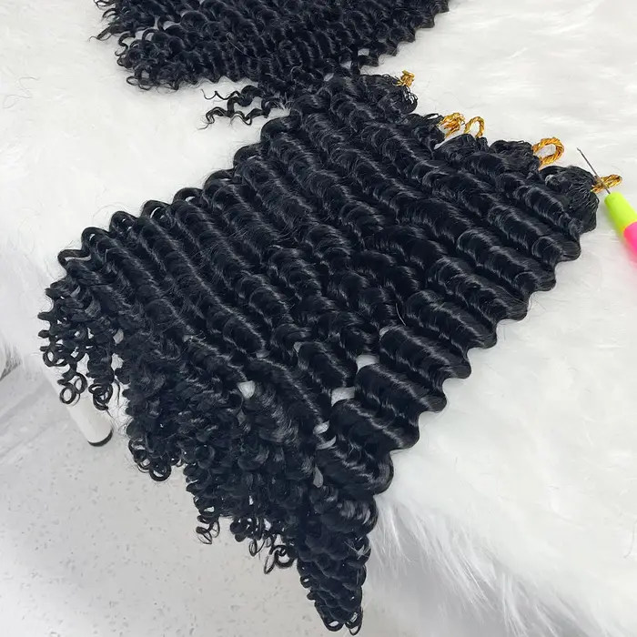 Extensions de tresses au crochet en cheveux humains vierges bruts, bouclés crépus style bohème, pré-séparées, cuticules alignées, 100g par paquet, non traités