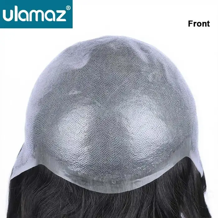 Perruques de cheveux humains pleine PU