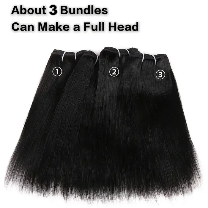 Bundles de cheveux humains courts droits brésiliens Sophia