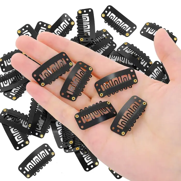Clips d'extension de cheveux en forme de U à 6 dents