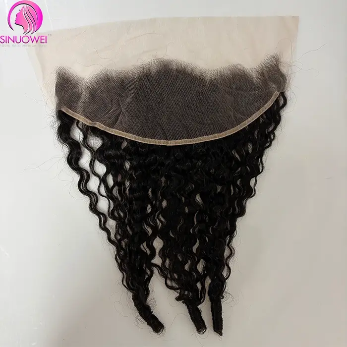 Closure en dentelle transparente 4x4 Cheveux bouclés birmans 12A