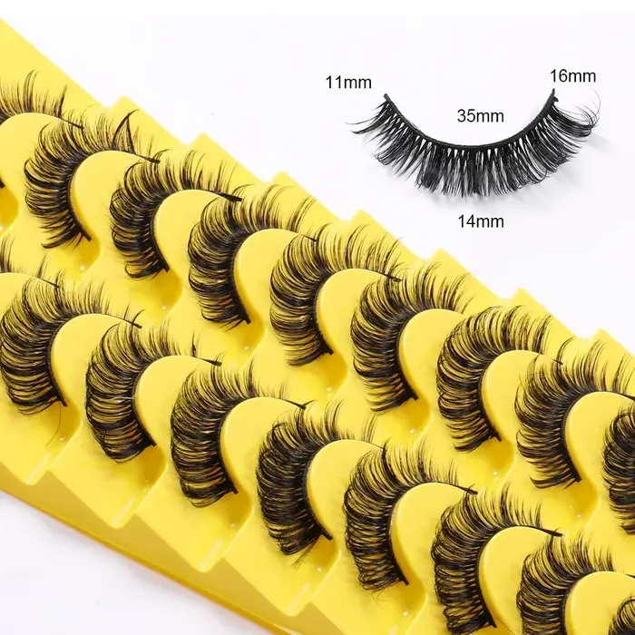 10 paires de cils bande de Volume russe