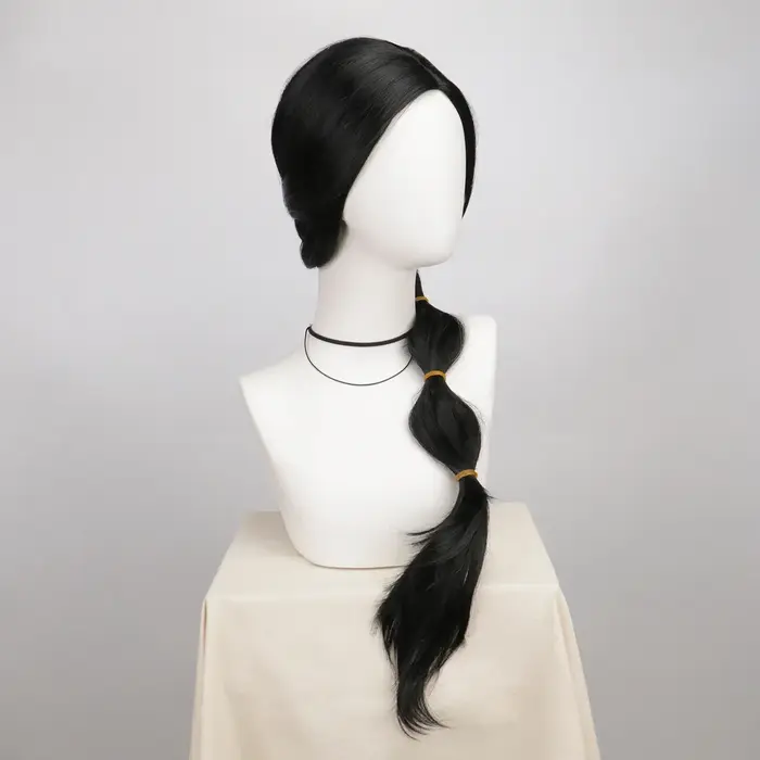 Anime Aladdin perruques Cosplay Jasmine princesse noir ondulé