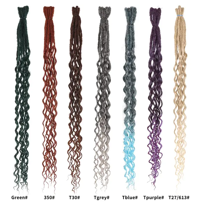 Extensions de dreadlock à double extrémité 24 "Ombre Blonde dreadlocks synthétiques