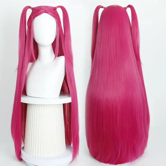 Film Kpop Anime Cosplay perruques violet noir rouge cheveux longs résistant à la chaleur