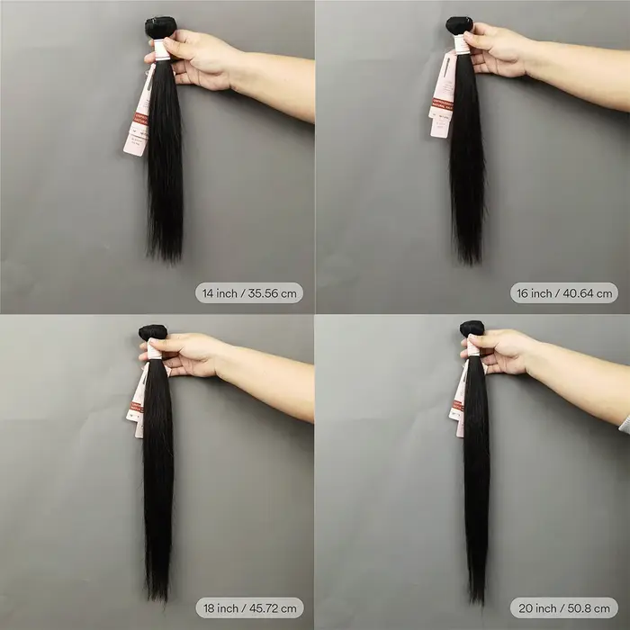 Tissage en lot 100% naturel brut noir naturel lisse, Extensions de cheveux, 10-30 pouces, 50 g/pièce