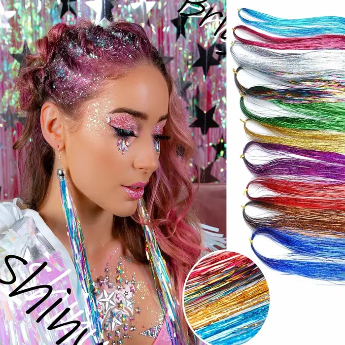Extensions de cheveux en tinsel (46 pouces
