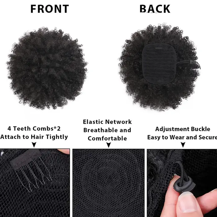 Queue de cheval afro synthétique pour cheveux naturels