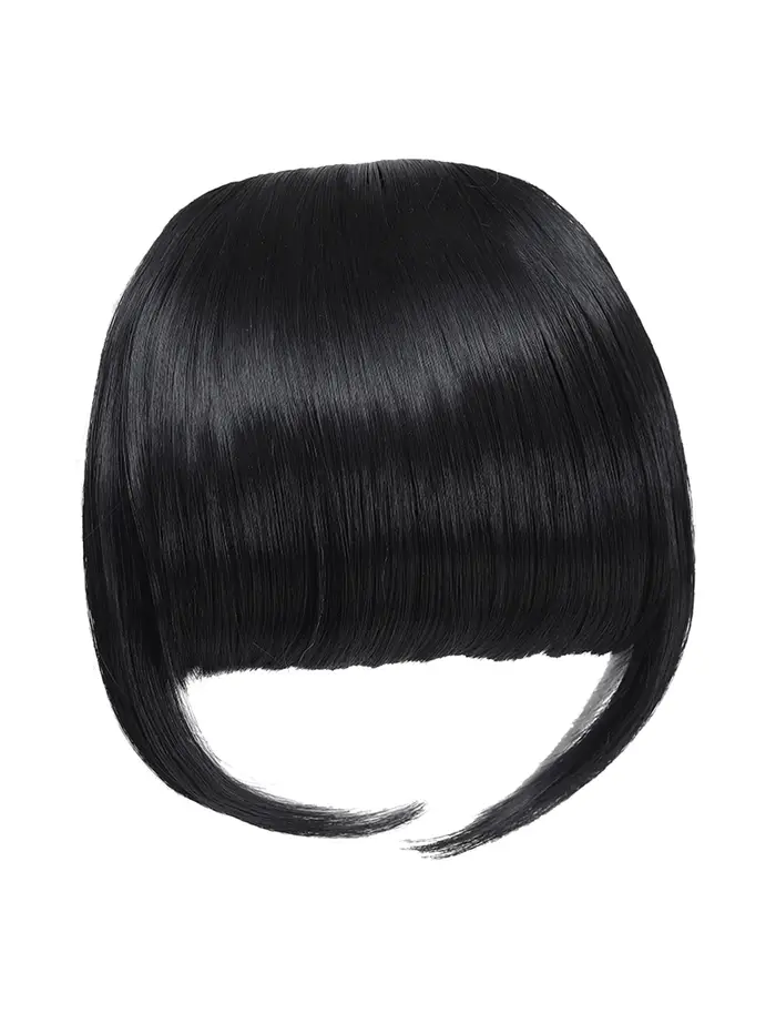 Frange cheveux Extension synthétique pince en frange haute qualité frange plate avec branches 6 pouc
