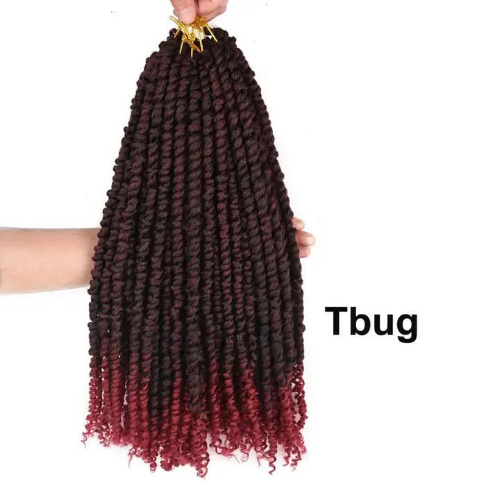Cheveux synthétiques pré-torsadés Passion Twist pour crochet, extensions de tresses bouclées pré-bou