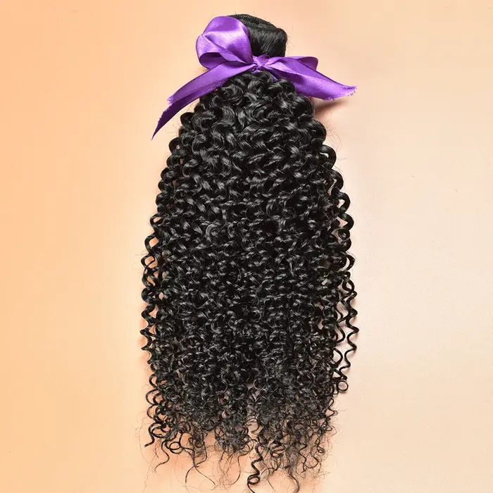 8-30 "Mongolien 100% Vierge Brut Afro Crépus Bouclés Cheveux Humains Bundles Deal Tissage 3/4 Bundle Offres Extension