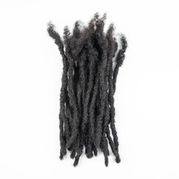Loc Extension cheveux humains 0.6 cm largeur 8 pouces 50 brins à la main Dreadlock Inter