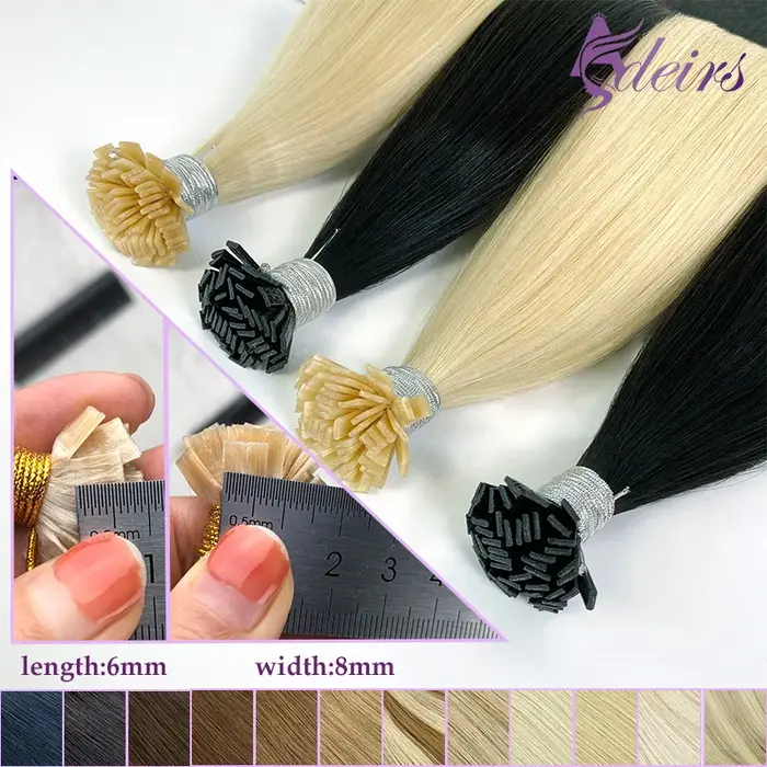 KtKerBrian-Extensions de Cheveux à Pointe Plate Droite pour Salon