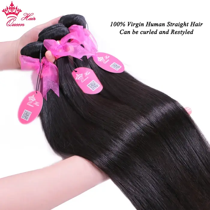 Queen Hair Raw Straight Hair 100% Human Hair Unprocessed Raw Hair Bundles Weave Extension Vietnamese