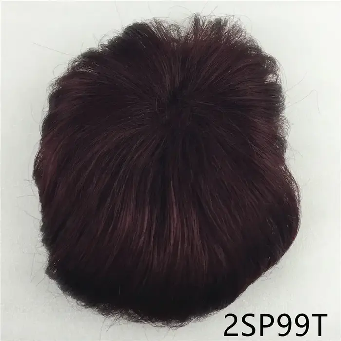 Perruque de cheveux synthétiques toupet
