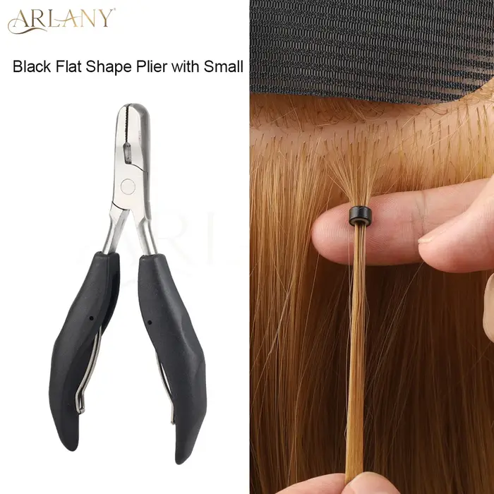 Pince pour extensions de cheveux en acier inoxydable