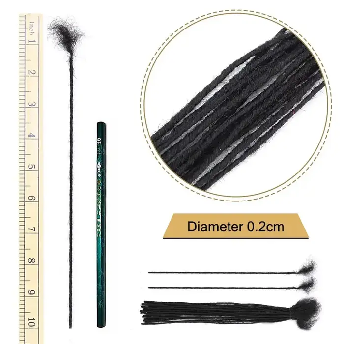 Extensions de Dreadlock cheveux humains pour hommes femmes tresses au Crochet
