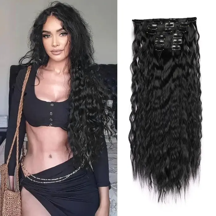 Extensions de cheveux synthétiques 6 pièces