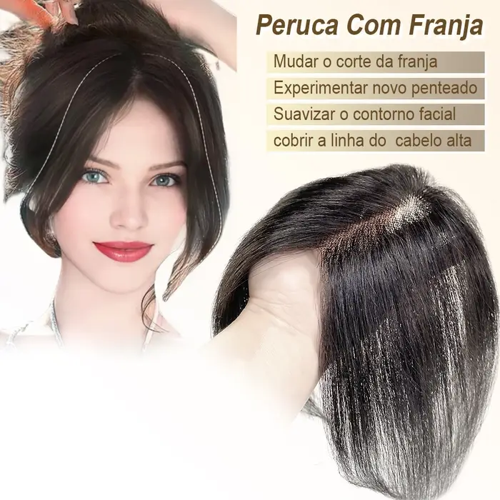 Extensions de cheveux humains 100% naturels avec frange